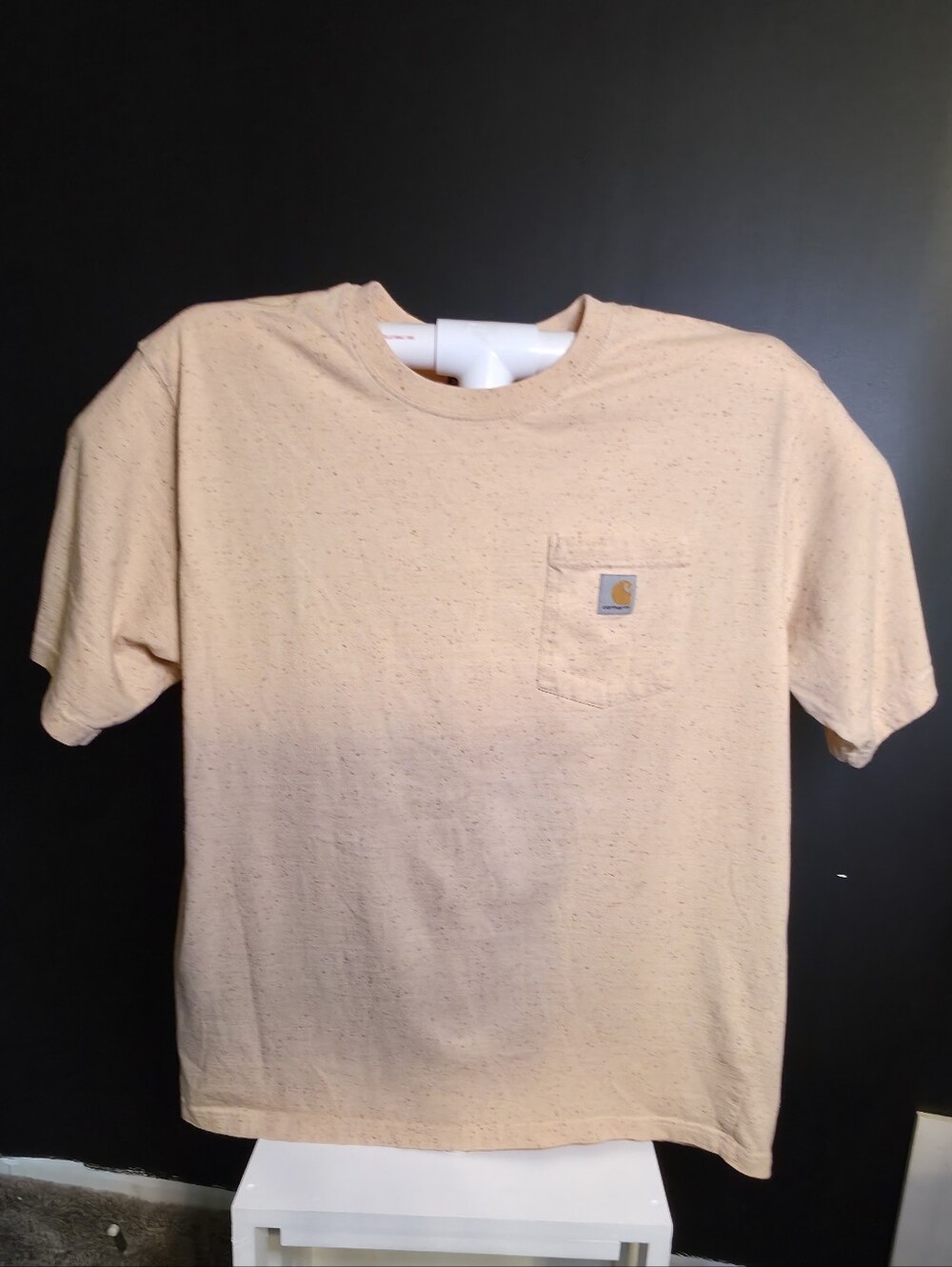 Carhartt Pocket Tee in Light Peach with Speckle